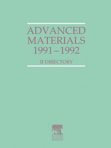 Advanced Materials 1991-1992: II. Directory (Advanced Materials 1991/1992)