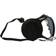 Petmate Walkabout Retractable Dog Leash Cord for Dogs up to 44 Pounds, 16 Feet, Medium, Black