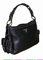 Prada Black Leather BR3353 Handbag