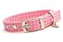 Designer Dog Collar ~ Pink Plaid ~ by Dixie Digs