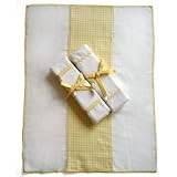Tadpoles Basics Yellow Gingham Burping Cloths - 3-pk.