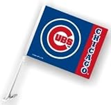 Chicago Cubs Car Flag with Wall Bracket (Set of 2)