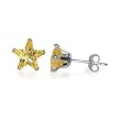 6 MM Star Citrine Cubic Zirconia .925 Sterling Silver Post Stud Earrings