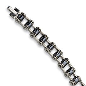 Titanium Black Plating Magnetic Links Bracelet TBB134-8.5