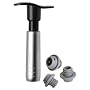 Screwpull Metal Wine Pump & 3 Stoppers