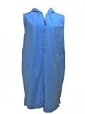 Nautica Woman Sky Blue Hooded Swim Cover-up