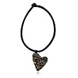 Harboring Gild Beaded Heart Pendant (Earth Element)
