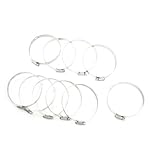 uxcell ホースクランプ　ホースバンド　ステンレス　調整できる　銀色、　10個入り 80mm-100mm