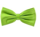 100% Woven Silk Light Green & Gold Stripe Bow Tie