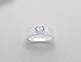 Celtic Powder Blue Cubic Zirconia Sterling Silver Ring