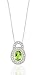1.15 TCW GENUINE OVAL PERIDOT & DIAMOND 14K PENDANT