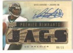 2008 Upper Deck Premier Remnants Quad Autographs #PR4DG David Garrard - Jacksonville Jaguars (Autograph Card - Piece of Authentic Jersey - Serial #'d to 15) (Football Cards)