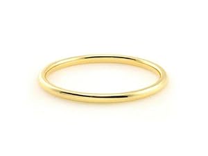 18k Yellow Gold Knuckle Ring Tiny Band Staking Rings Stackable Band size 5.25