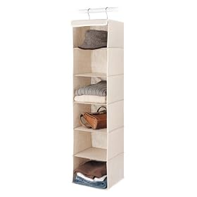 Whitmor 6082-2661 Natural Linen Soft Storage Hanging Accessory Shelves by Whitmor