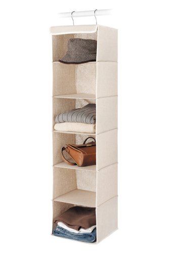 Whitmor 6082-2661 Natural Linen Soft Storage Hanging Accessory Shelves