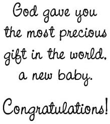 Bulk Buy: Magenta Cling Stamps A New Baby (2-Pack)