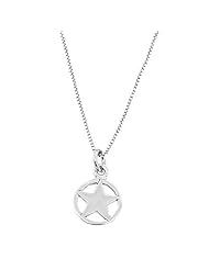 Sterling Silver One Sided Texas Lone Star Necklace