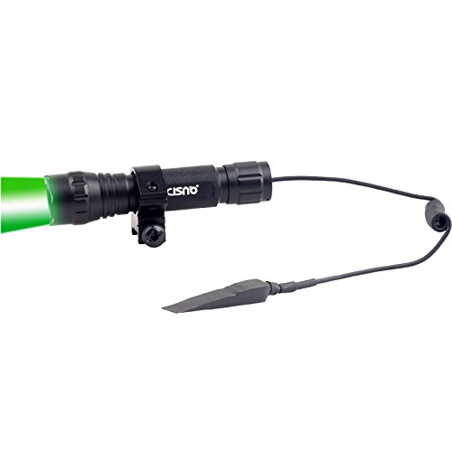Cisno cree green light led tactical flashlight torch with  pressu…