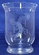 Individually Hand Etched Kokopelli Glass Candle Shade 5.5"H Set of Two