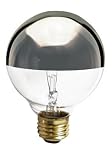 60 Watt - G25 - Clear Silver Bowl - 120 Volt - Medium Base - Incandescent Light Bulb - Satco S3862