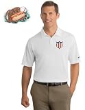Embroidered Nike Polo Shirt with the image of: baseball glove & hotdog