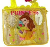 Disney Princess Belle Hair Care Set - brush, mirror and ponies With carrying bag