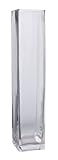 Gerson Everlasting Glow 20-Inch Clear Square Cube Glass Vase