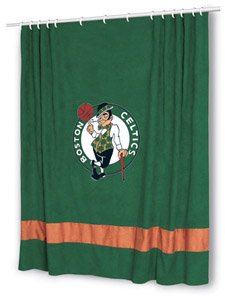 Boston Celtics MVP Shower Curtain Dark Green
