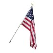Olympus Flag & Banner RK7111NOB Deluxe 6-Foot House Mount Pole with United States Flag Set
