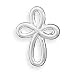Woven Cross Fashion Pin or Pendant - Silver Plate