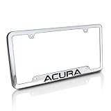 Acura Chrome Brass License Frame with 4 Logo Screw Caps by Honda