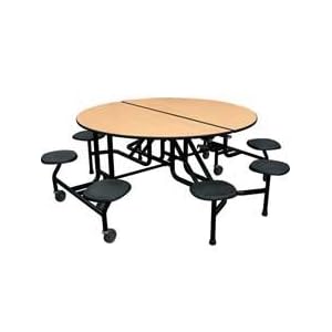 Round Table with Stools, 60x29, Natural Maple Lava Black (HONRS2960DD11P) Category:...