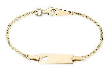 Childrens 14K Yellow Gold Id Bracelet