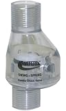 Valterra 200-C05F PVC Swing/Spring Combination Check Valve, Clear, 1/2" FPT