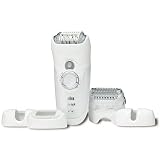 Braun Silk-�pil 7 7681 - Depiladora utilizable bajo el agua, recargable, con 5 accesorios incluyendo cabezal de corte/afeitado y accesorio perfilador