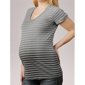 Buy A Pea in the Pod Collection: Splendid Short Sleeve V-neck Sleeve Detail Maternity T Shirt by Splendid