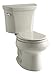 Kohler K-3977-T-G9 Wellworth Round-Front 1.6 gpf Toilet, Tank Locks, Sandbar