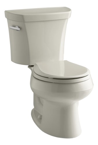 Kohler K-3977-T-G9 Wellworth Round-Front 1.6 gpf Toilet, Tank Locks, Sandbar