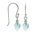 Sterling Silver .925 Aquamarine cz stone sparkle Earrings