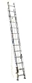 Werner D18242EQ Equalizer 250-Pound Duty Rating Aluminum Extension Ladder with Integrated Leveling System, 24-Foot