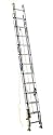 Werner D18242EQ Equalizer 250-Pound Duty Rating Aluminum Extension Ladder with Integrated Leveling System, 24-Foot