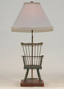 Minature Wood Chair Table Lamp Minature Wood Chair Table Lamp