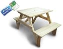 Kids Patio Picnic Table 15008 - Unfinished Fir, Indoor / Outdoor, for ages 2 to 5, Free Drawing Book