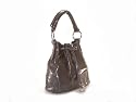 Shopper in Lackleder, grau