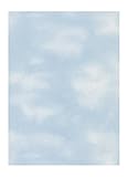 York Wallcoverings BT2818SMP Kids Clouds 8 X 10 Wallpaper Memo Sample, Sky Blue [並行輸入品]