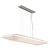 Buy Kichler Lighting 10709NI Ara 4-Light Fluorescent Rectangular Pendant, Brushed... by Kichler