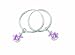 Punky Fish Sterling Silver E2688P Pink Enamel Punky Fish Hoop Earrings