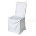 Polyester Square Top Banquet Chair Cover White