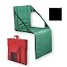 Picnic Time Stadium Seat 17X11in. Padded Stadium Seat (Black/Silver)
