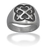 Pewter Men's Ring with Maltese Cross Design. Lead Free.